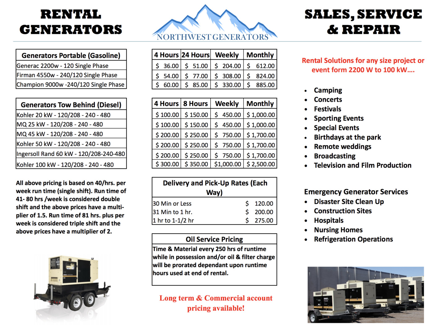 Cost Of Renting A Compact Generator