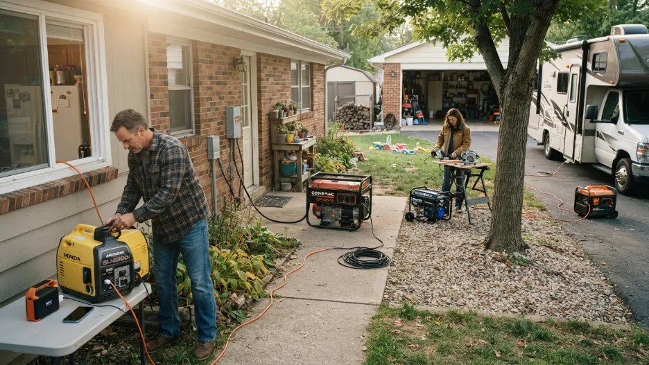 Different gasoline generator uses for home and outdoor power