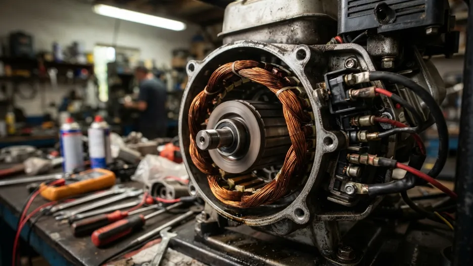 Generator alternator rotor and stator mechanism