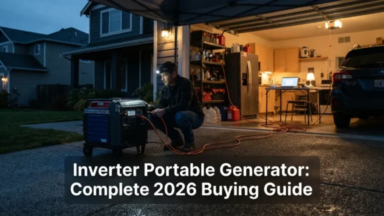 Inverter portable generator providing clean backup power during outage