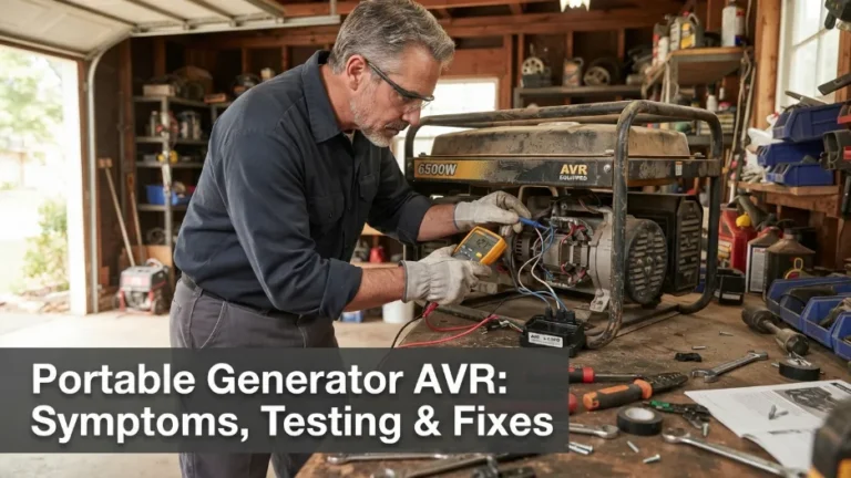Portable Generator AVR: Symptoms, Testing & Fixes