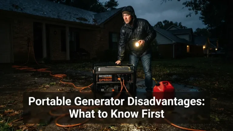 Homeowner using portable generator during blackout with safety concerns