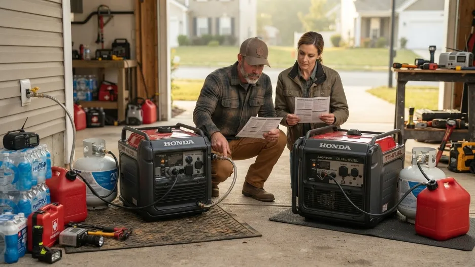 Comparison of tri-fuel and dual-fuel portable generators