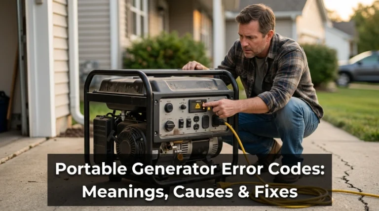 Portable Generator Error Codes