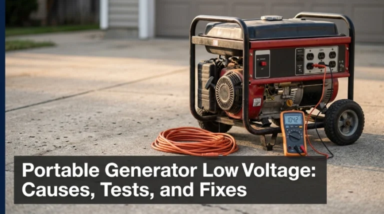 Portable Generator Low Voltage