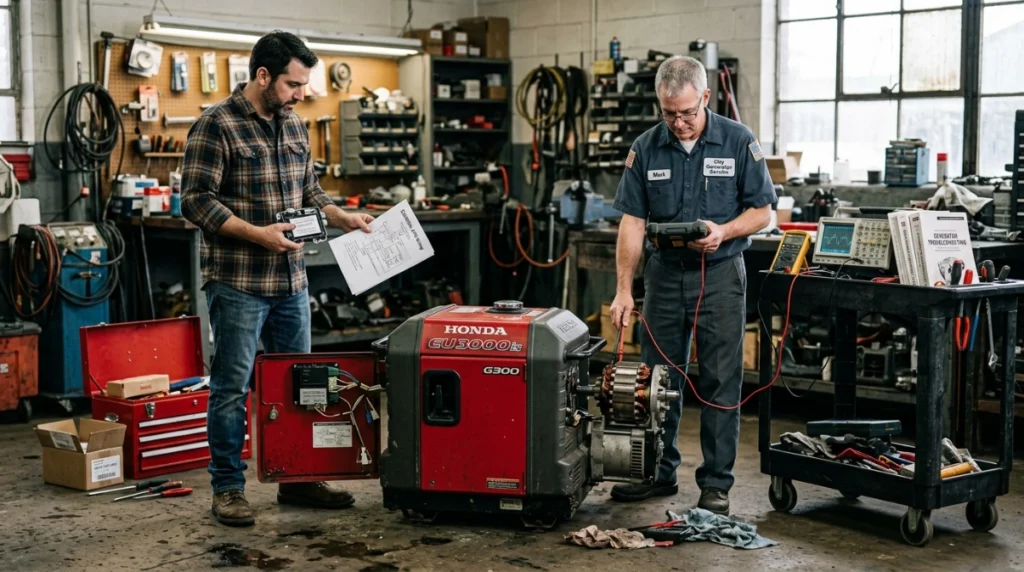 DIY generator AVR replacement compared with professional alternator and electrical troubleshooting.