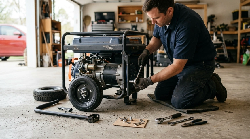 How Do You Install a Portable Generator Wheel Kit?