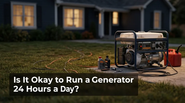Infographic showing the key factors affecting safe 24-hour generator operation.
