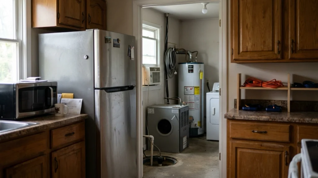 Refrigerator, furnace, sump pump and other household loads considered for a 5000W generator