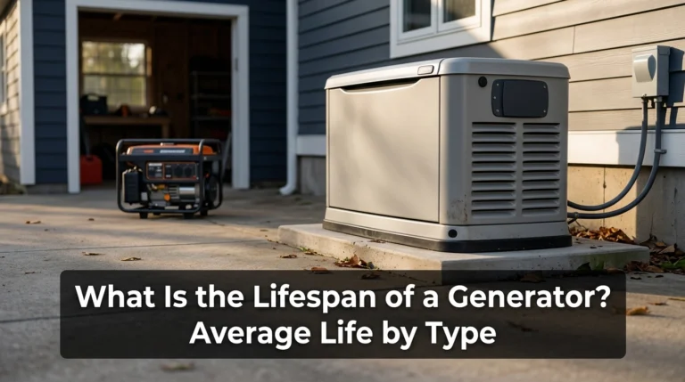 Standby and portable generators illustrating what is the lifespan of a generator by type.