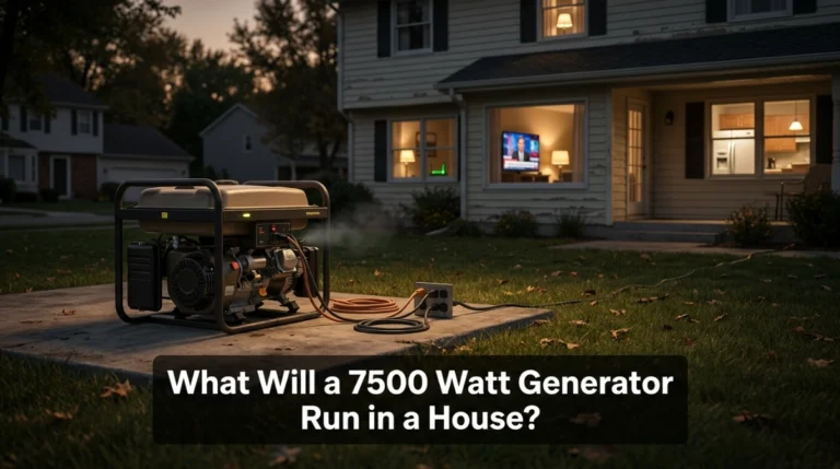 500 watt portable generator supplying essential household loads during a residential power outage