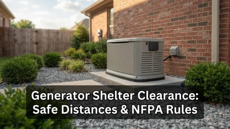 Generator Shelter Clearance Safe Distances & NFPA Rules