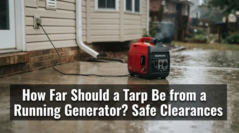 How Far Should a Tarp Be from a Running Generator
