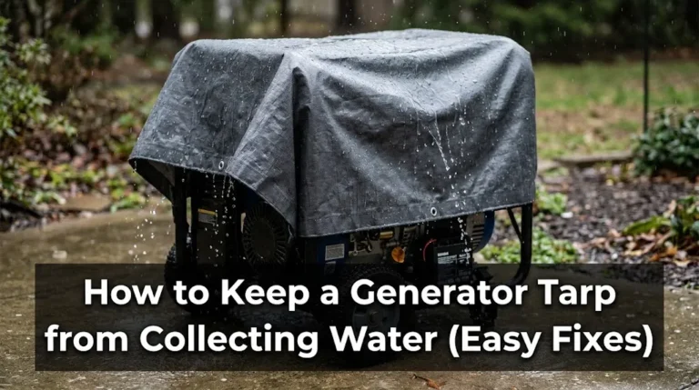 How to Keep a Generator Tarp from Collecting Water