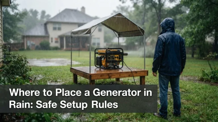 Where to Place a Generator in Rain Safe Setup Rules