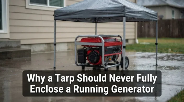 Why a Tarp Should Never Fully Enclose a Running Generator